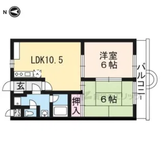 シャルム柳川【102号室】の間取り