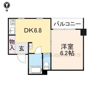 グッディライフ御幸町【106号室】の間取り