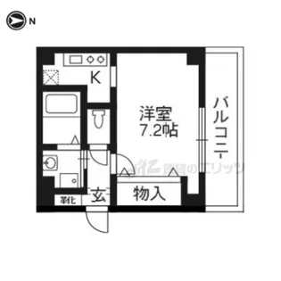 LA ROSE銀閣寺【104号室】の間取り