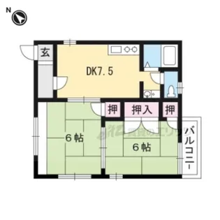 福崎ハイツ【2階】の間取り
