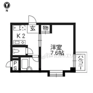 エクシード五条【203号室】の間取り