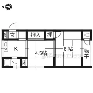 片山ハウス【12号室】の間取り