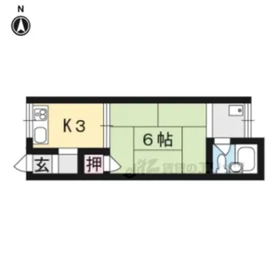 京屋ハイツ【203号室】の間取り