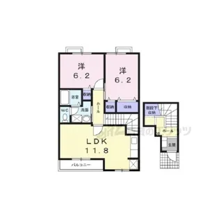 サニーコートA【2階】の間取り