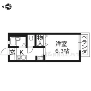 OFF SPIRIT【203号室】の間取り