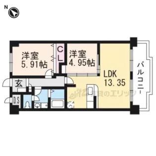 グリーンメゾン白鳥【3B号室】の間取り