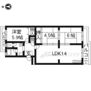 グランバリュー【104号室】の間取り