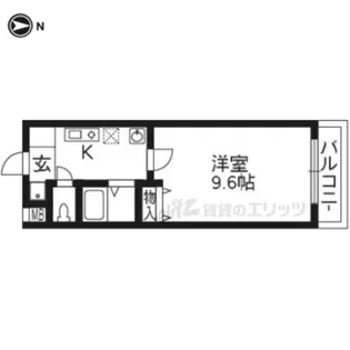 ラジョーネ四条【403号室】の間取り