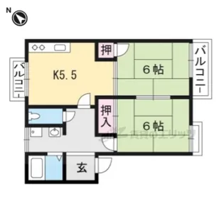 サンライフしのはら【201号室】の間取り