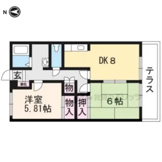 グリーンコートF【A201号室】の間取り