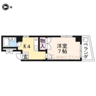 リピエーノ上賀茂【401号室】の間取り
