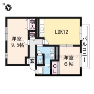 パレ・ファミールB棟【213号室】の間取り