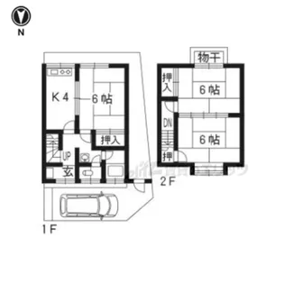 京都府京都市右京区太秦青木ケ原町【一戸建】の間取り