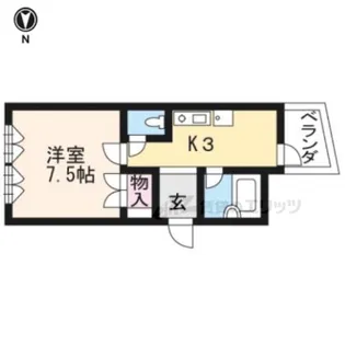 ブリランテ左京【101号室】の間取り