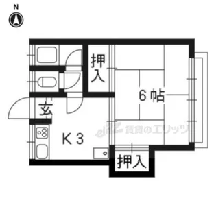内外ビルディング【402号室】の間取り