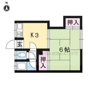 内外ビルディング【302号室】の間取り