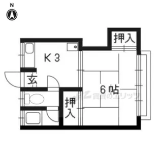 内外ビルディング【402号室】の間取り
