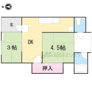 京都府京都市右京区西院春栄町【一戸建】の間取り