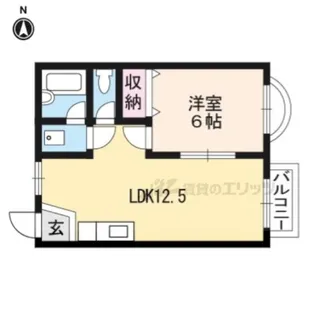 ウエストパレスヒエイ【201号室】の間取り