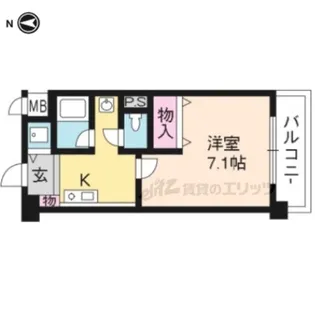 サントゥールくいな橋【3階】の間取り