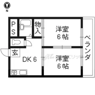 パレス稲荷【103号室】の間取り