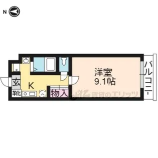 サンモールコート烏丸【1階】の間取り