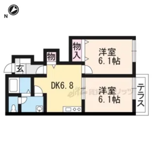 ソネット帰帆【1階】の間取り