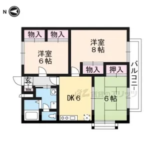 エステートピア瀬田【1階】の間取り