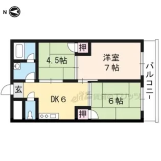 ビワフラッツ平津【403号室】の間取り