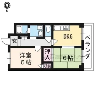グリーンベル?号館【305号室】の間取り