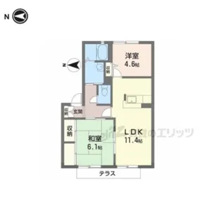 ビューハイツ小野【103号室】の間取り
