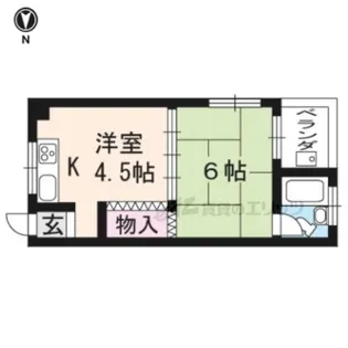 藤川荘【403号室】の間取り