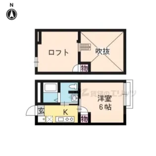 ロフティ西院【2階】の間取り