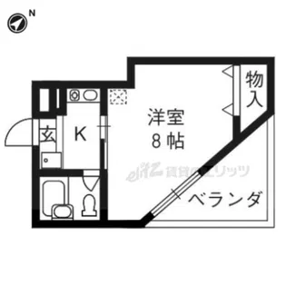リバーパレス高野【407号室】の間取り