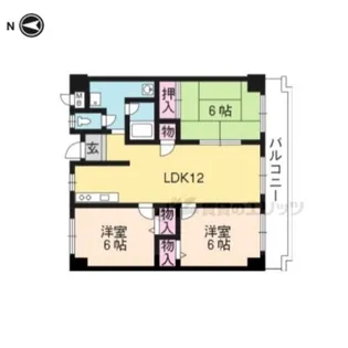 コープ・ミール花園【4階】の間取り