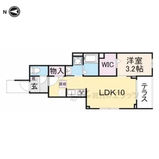 ノースヴィレッジ【1階】の間取り