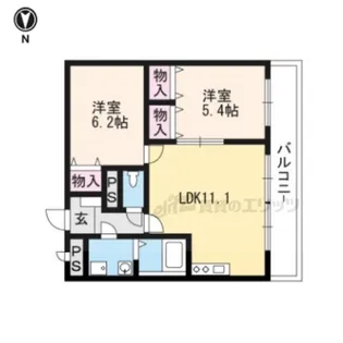 エルソレイユ【205号室】の間取り