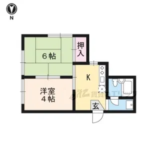 ハイツ泉涌寺【2階】の間取り