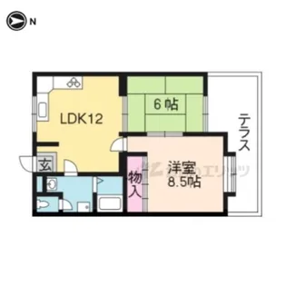 ベルデ神光院【103号室】の間取り