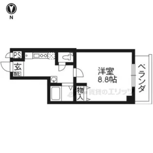 パルティール四条【605号室】の間取り