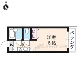 アルス太秦【102号室】の間取り