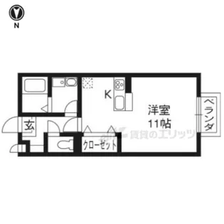エスポワールA棟【202号室】の間取り