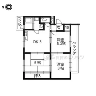 御池ハウス【3A号室】の間取り