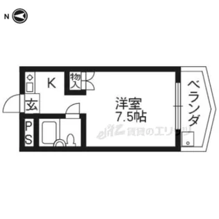 アドミラルマンション【303号室】の間取り