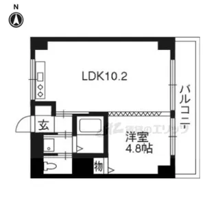 京都クレセントマンション【603号室】の間取り