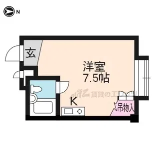 ハイツ八勘【302号室】の間取り