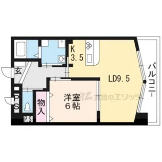 やしま館【601号室】の間取り