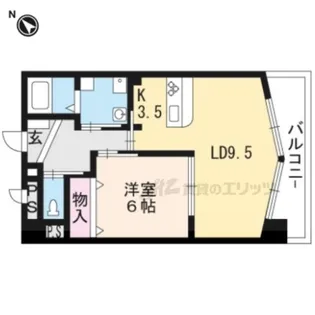 やしま館【503号室】の間取り