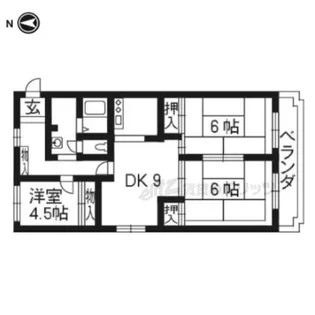 エホー北山【203号室】の間取り