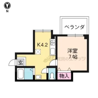 ルクレ大谷【202号室】の間取り